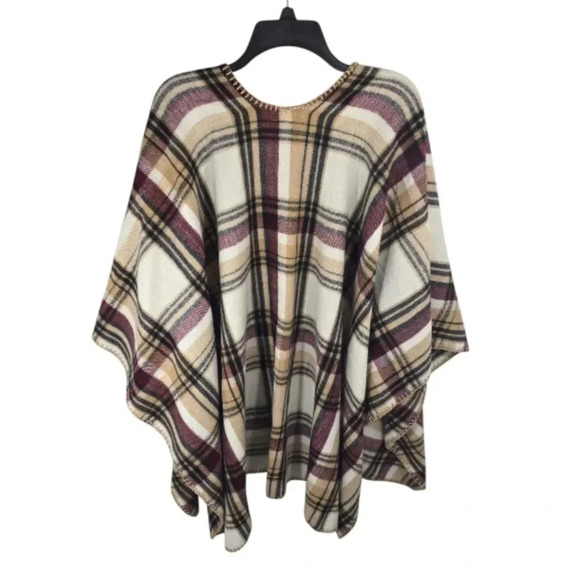 {Woolrich} Cozy Blanket Wrap Sienna Plaid One Size Dark Browns - Picture 4 of 12